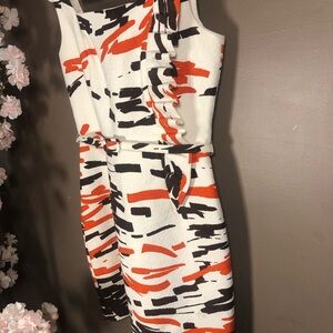 David Meister dress multicolored pattern